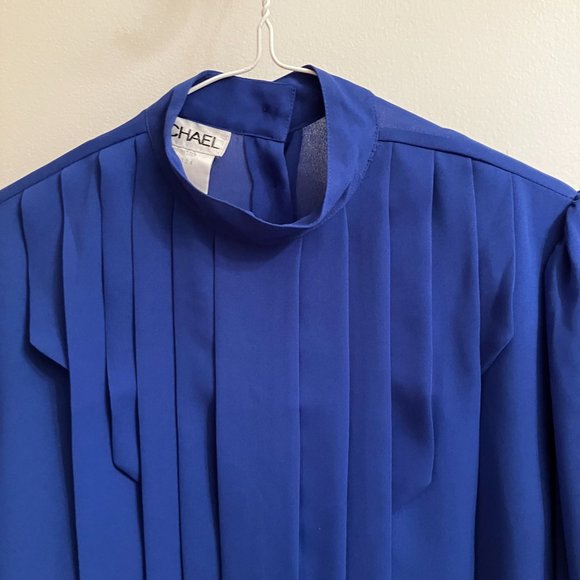 RACHAEL size 8 royal blue blouse - Picture 3 of 5